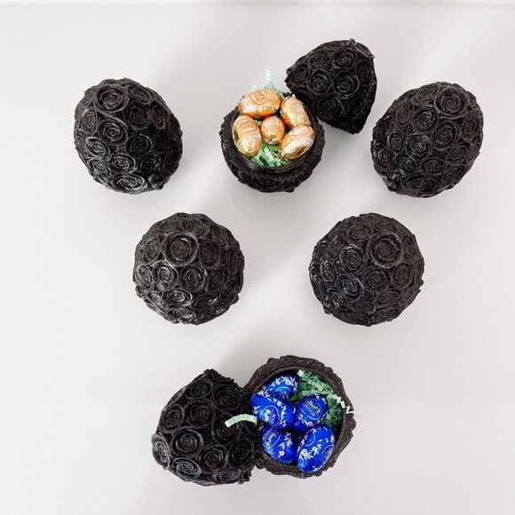 Rose-Covered Easter Eggs โ Handcrafted Party Favors, Spring Decor, Wedding Gifts - Picture 4 of 10